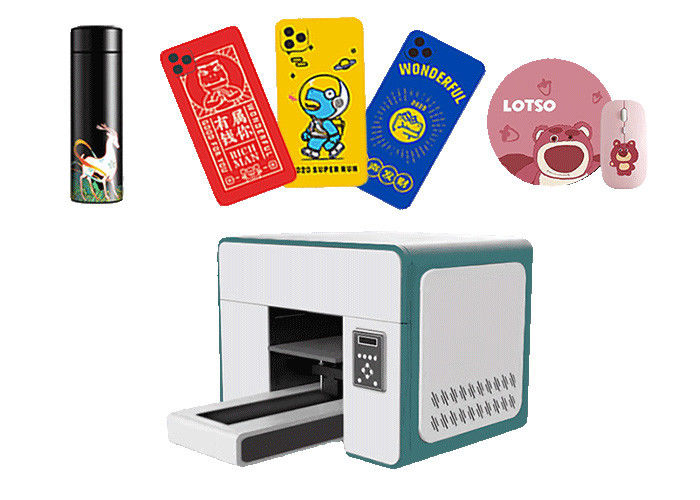 1400dpi Printer UV A3 Dua Kepala Flat Bed Printer UV Untuk Pen Golf Kaca Botol Kaleng