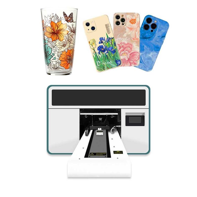 A3 Hybrid UV Printer UV Inkjet Flatbed Printer Mesin Pencetak 3D Dengan Kepala I3200