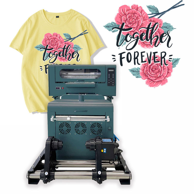 30cm DTF Printer EPSON XP600 Kepala Ukuran A3 Printer Dtf dengan mesin Shake Powder untuk T-Shirt