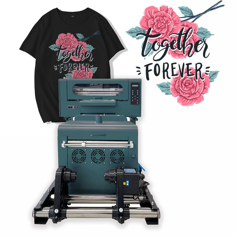30cm DTF Printer PET Film Kain T-shirt A3 Dtf Printer dengan mesin Shake Powder