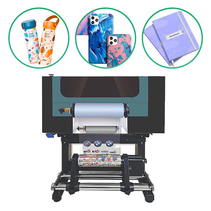 Double Heads I3200 UV Printer Roll To Roll UV Dtf Sticker Printer Dengan Laminator