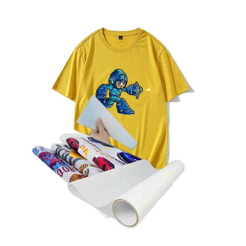 A3 Heat Transfer Vinyl Sheets Cold Peel Heat Press PET Film Untuk Printer DTF