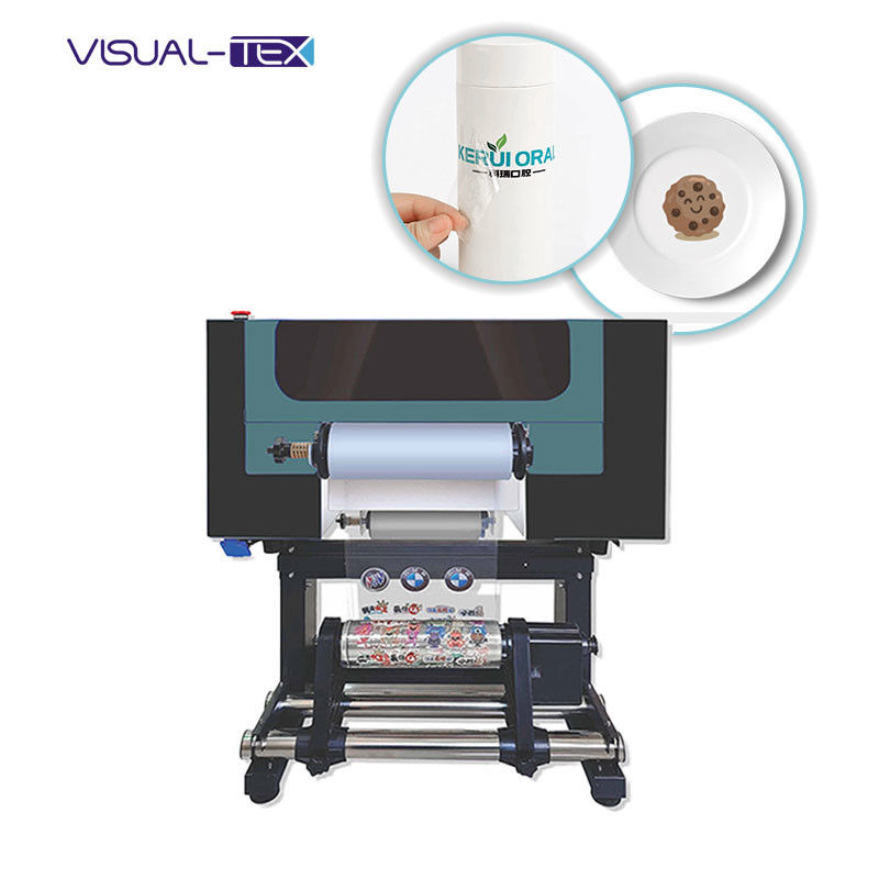 Semua dalam 1 Printer Transfer Film PET UV Kecil 30cm Printer A3 UV DTF Dengan 2 XP600