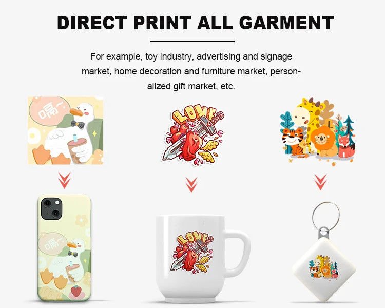 Printer UV DTF Resolusi Tinggi Mesin UV DTF 300mm Untuk Botol Plastik Akrilik