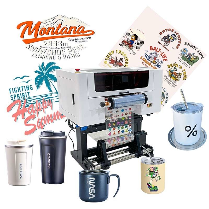 Printer UV DTF Gulungan A3 Populer 2024 Pencetak Stiker Label Kristal Printer DTF UV 30Cm