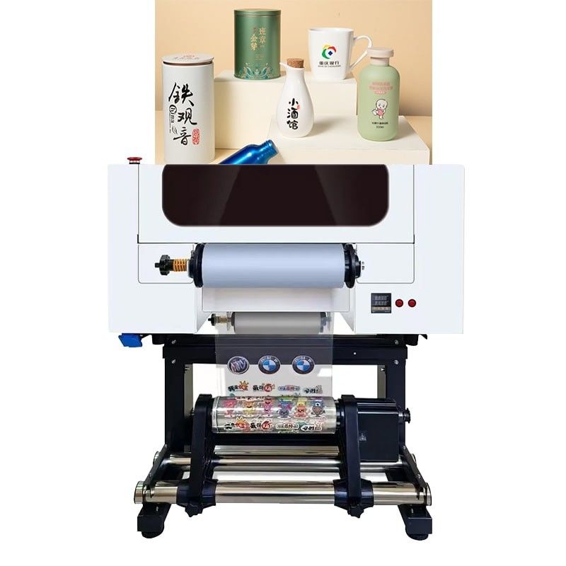 Printer UV 300mm dengan kepala cetak 2*F1080 mendukung CMYK+W+V