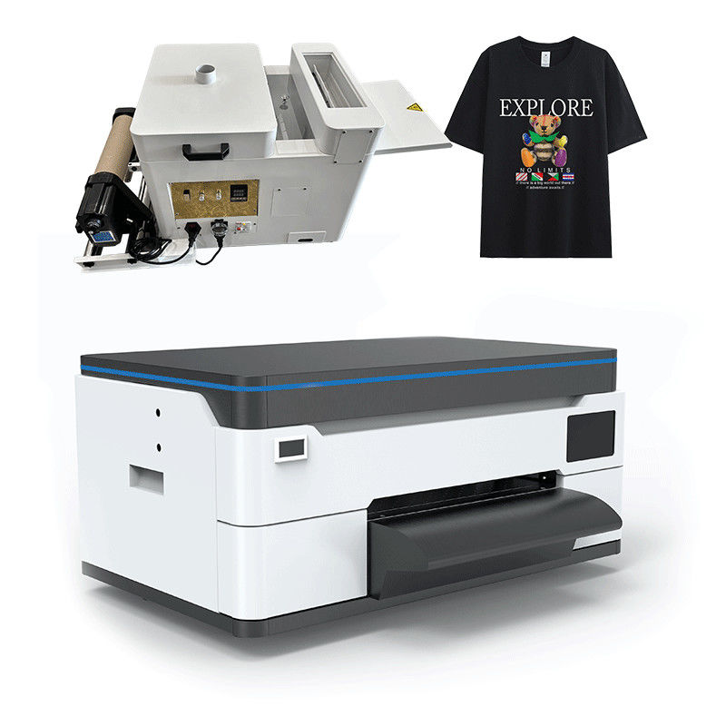 F1080 Kepala DTF White Ink Printer Dengan Shaking Powder Machine Untuk Kain T-shirt