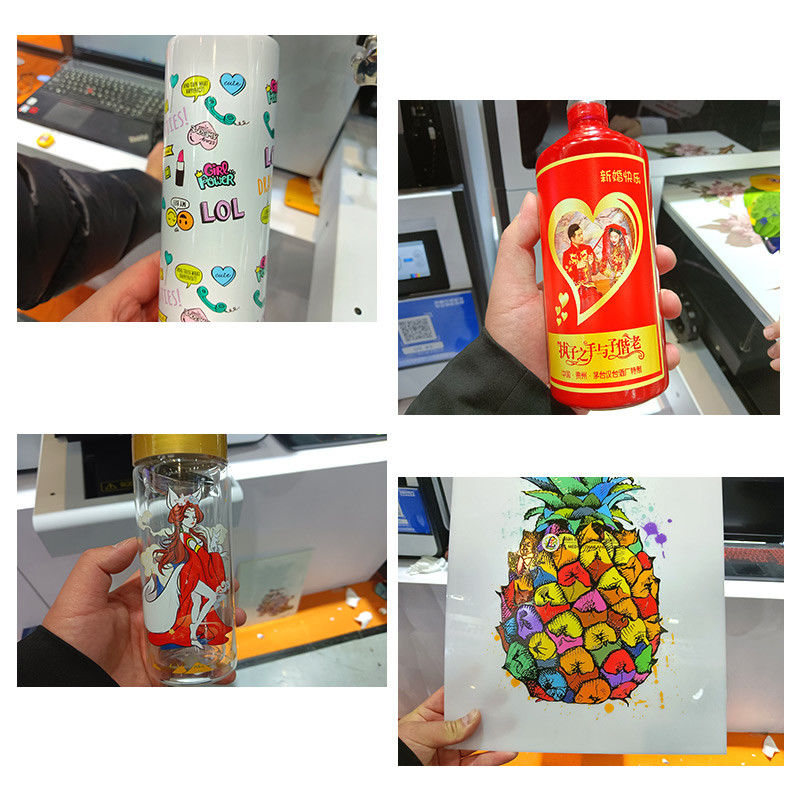 Printer flatbed kecil UV Printer A3 30cm Mini UV DTF 13200 Print Head Film A4