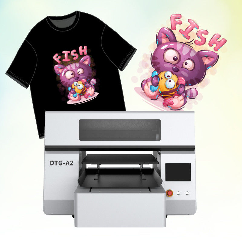 White Ink DTG A2 Printer Direct To Garment Machine Untuk Mencetak Tas, Topi & Kain