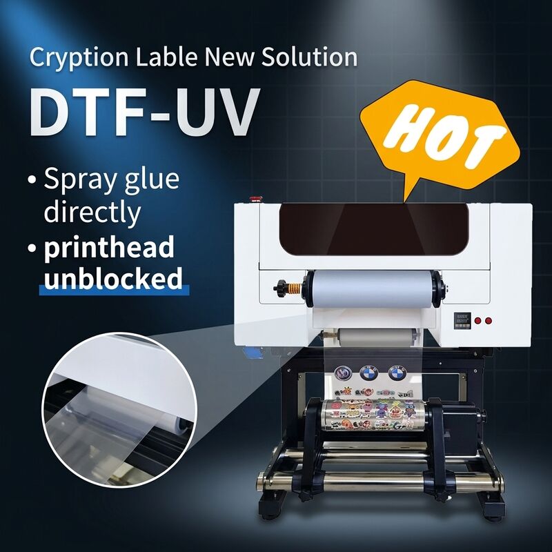 Mesin Stiker Akrilik Printer UV DTF 30CM Roll untuk Produksi
