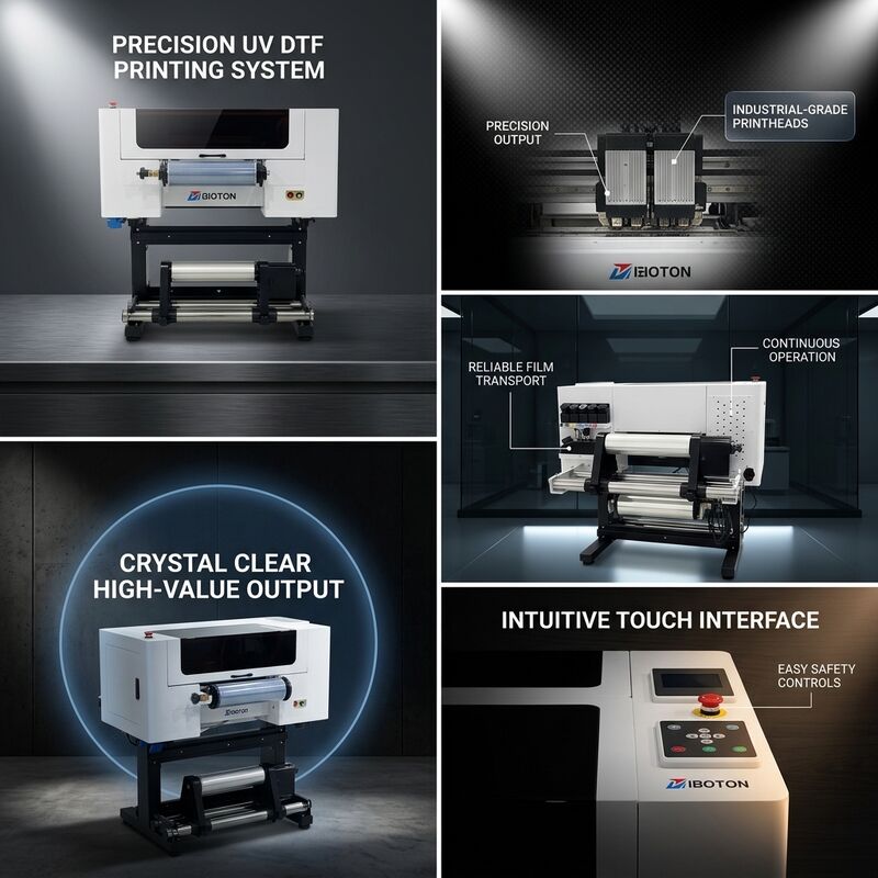 I3200U1 UV DTF Printer 300mm A3 CMYK Putih Varnish Colorful Sticker Mesin Pencetakan